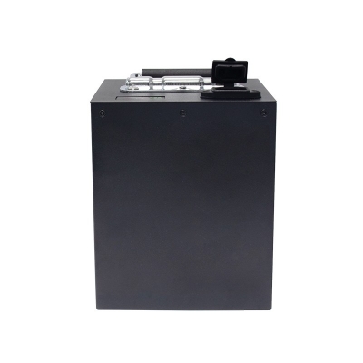 48V 15Ah LiFePO4 battery pack isolated on white background